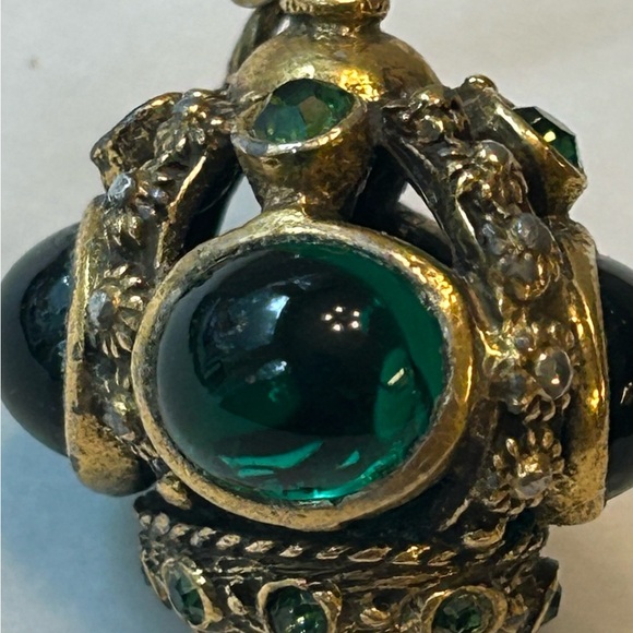 Vintage Gold and Green Pendant - Picture 11 of 14